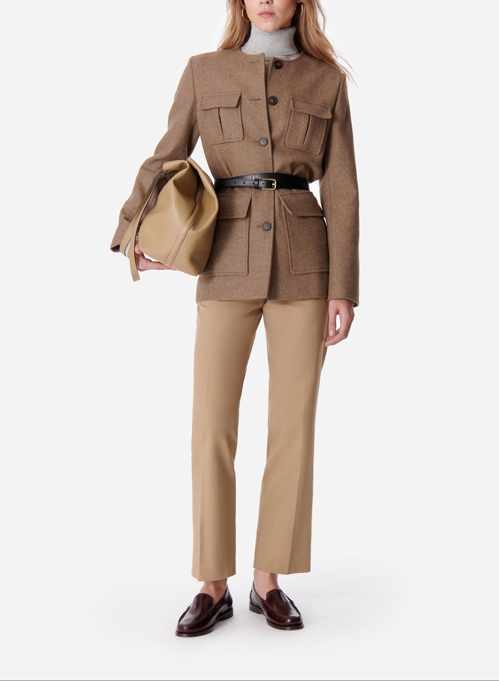 Veste Engel en laine - Marron Chiné