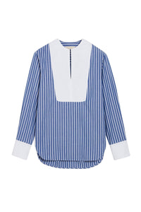 Chemise à col rond Danny - Bleu