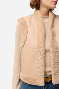 Daman sleeveless jacket - Biscuit