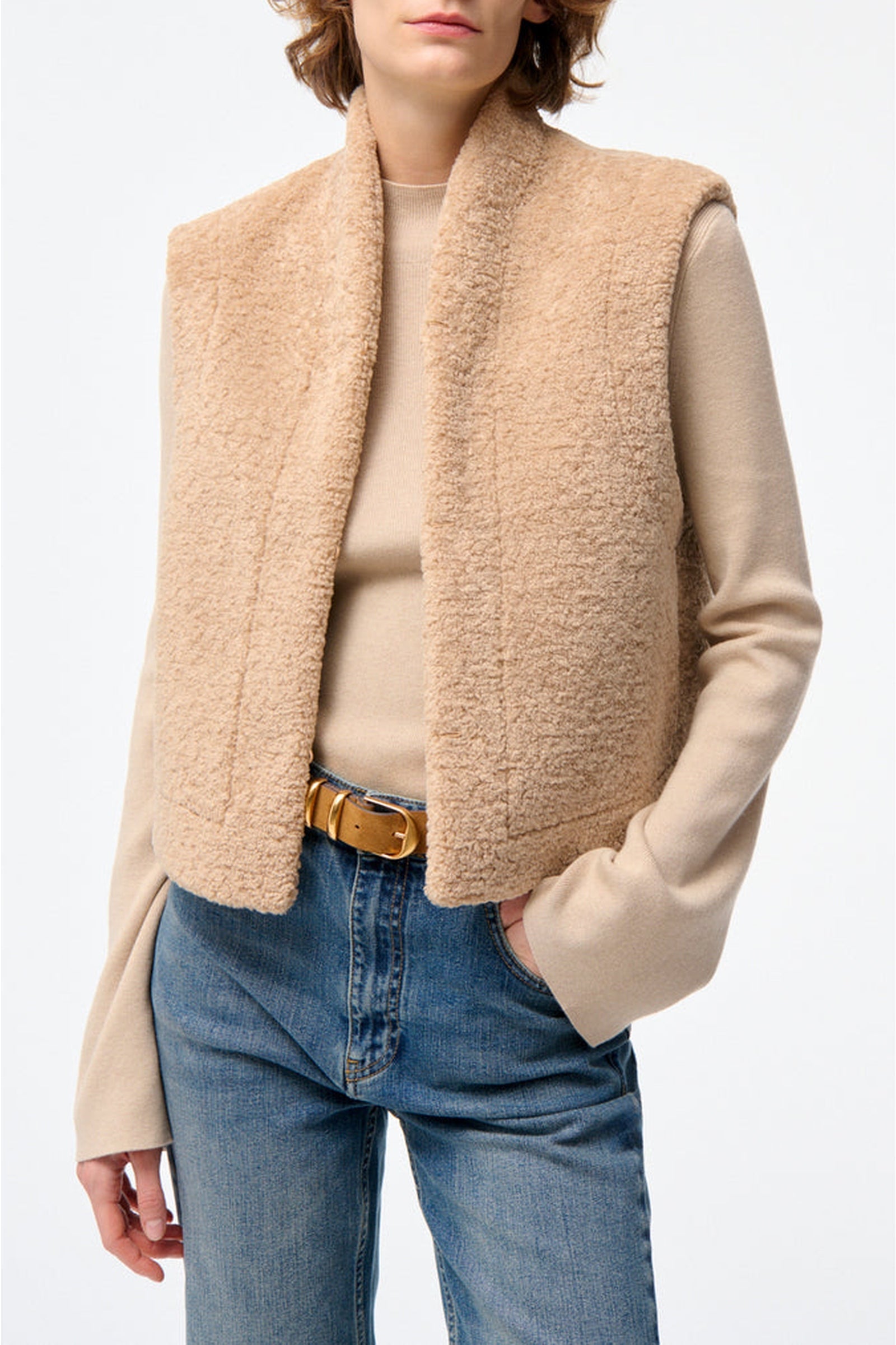 Veste sans manches Daman - Biscuit