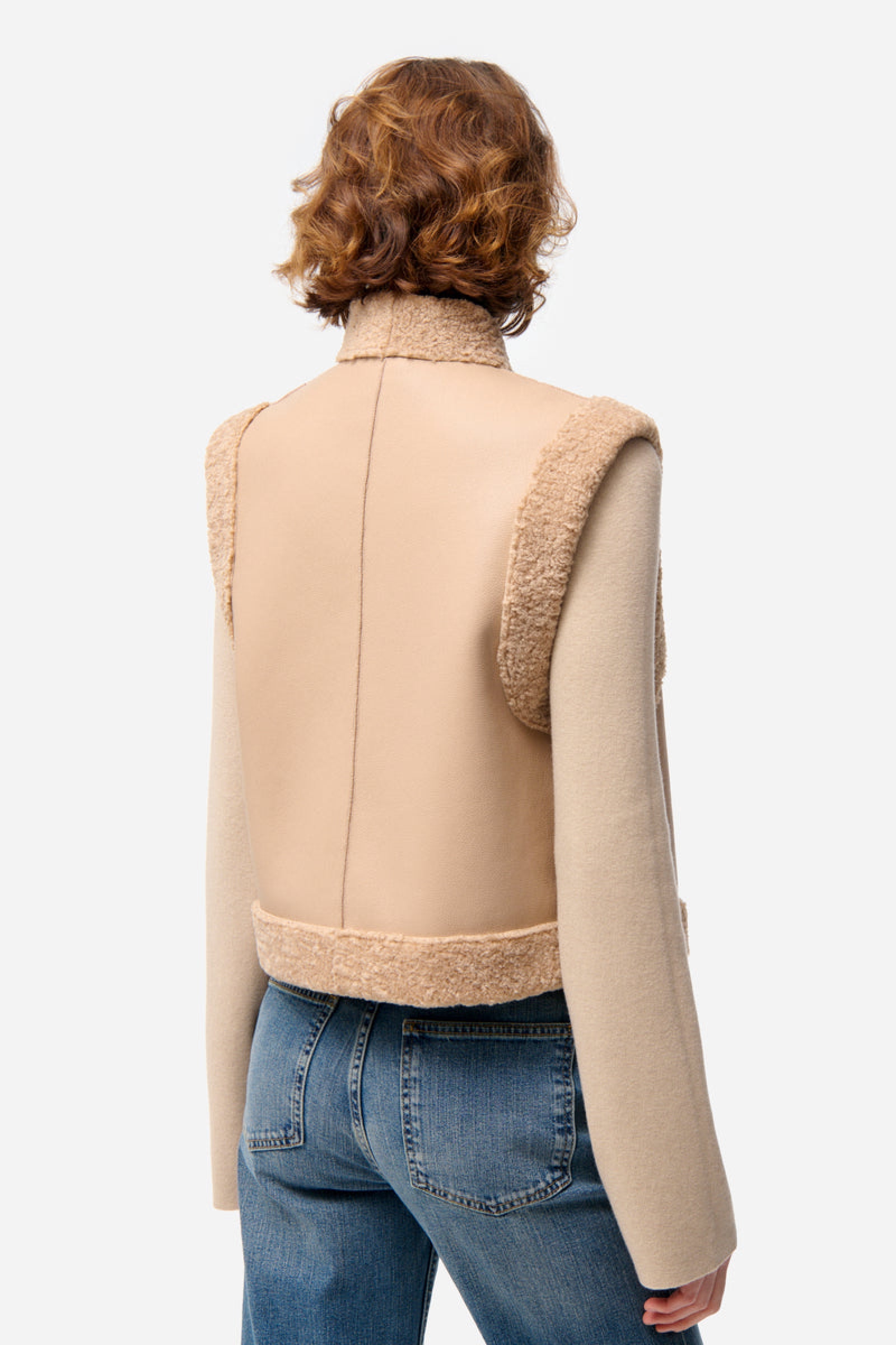 Daman sleeveless jacket - Biscuit