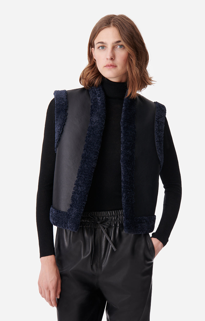 21 QTY NEW // NOIR/MARINE / Gilet Sans Manches Daman - NOIR/MARINE