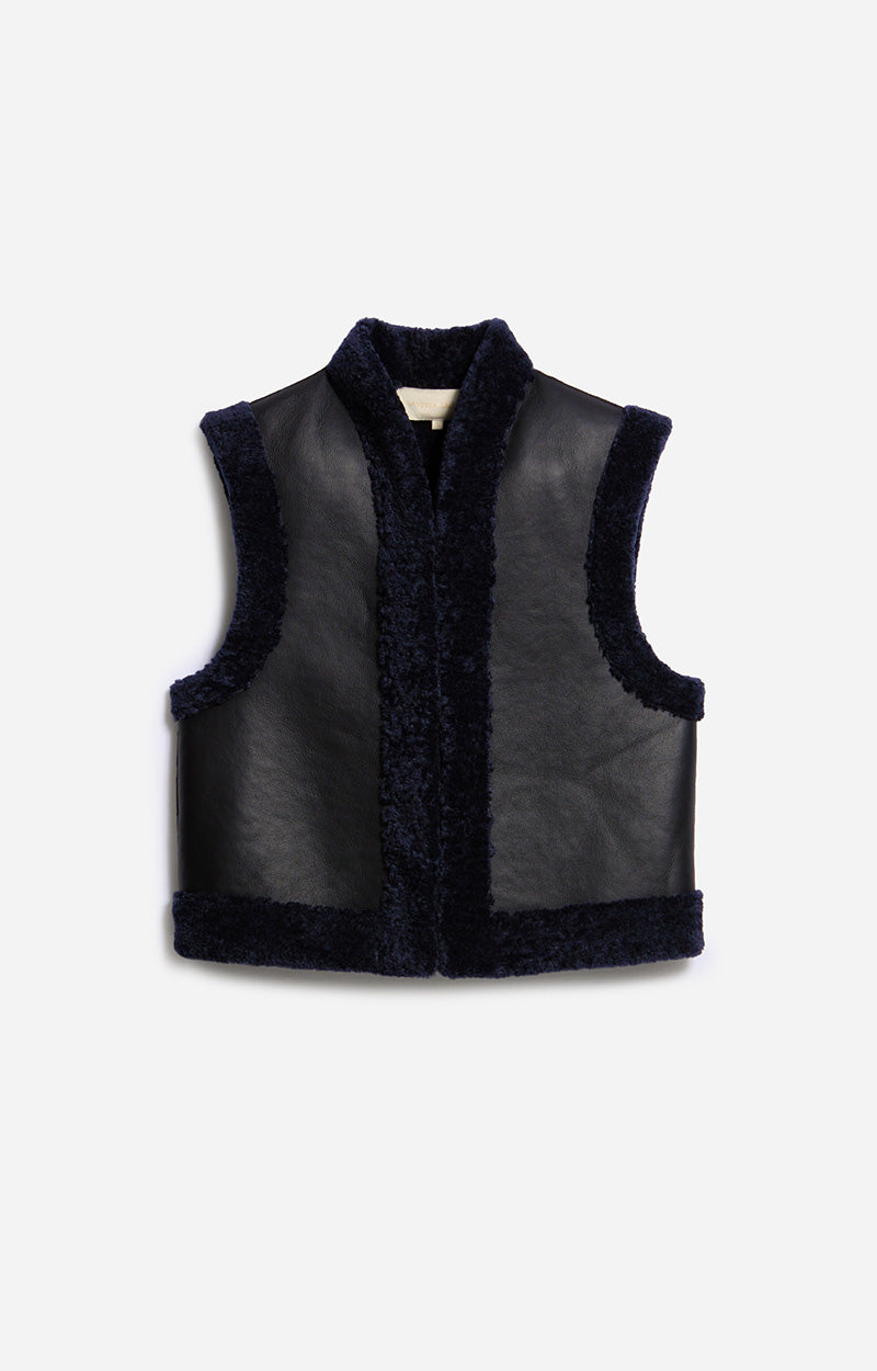 21 QTY NEW // NOIR/MARINE / Gilet Sans Manches Daman - NOIR/MARINE