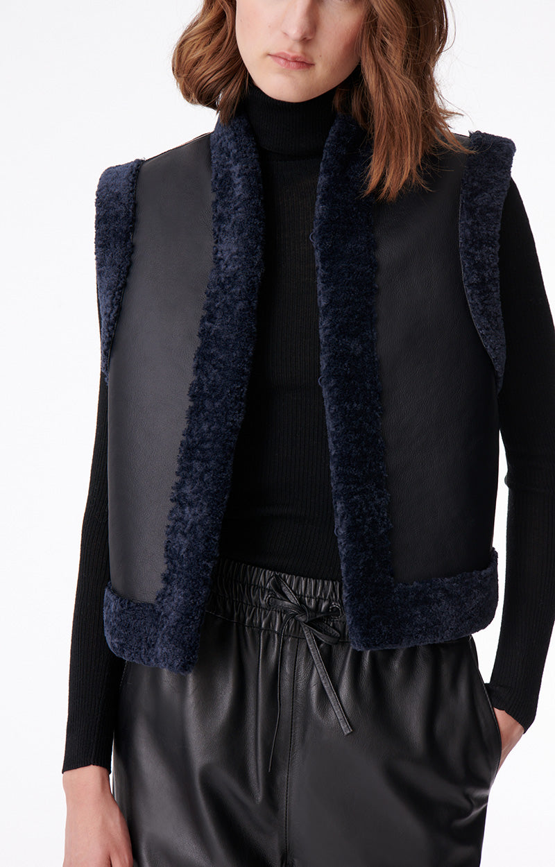 21 QTY NEW // NOIR/MARINE / Gilet Sans Manches Daman - NOIR/MARINE