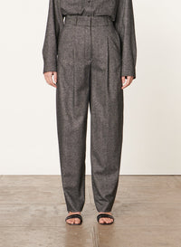 Pantalon David en laine - Anthracite Chiné