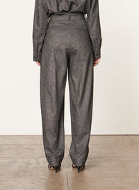 Pantalon David en laine - Anthracite Chiné