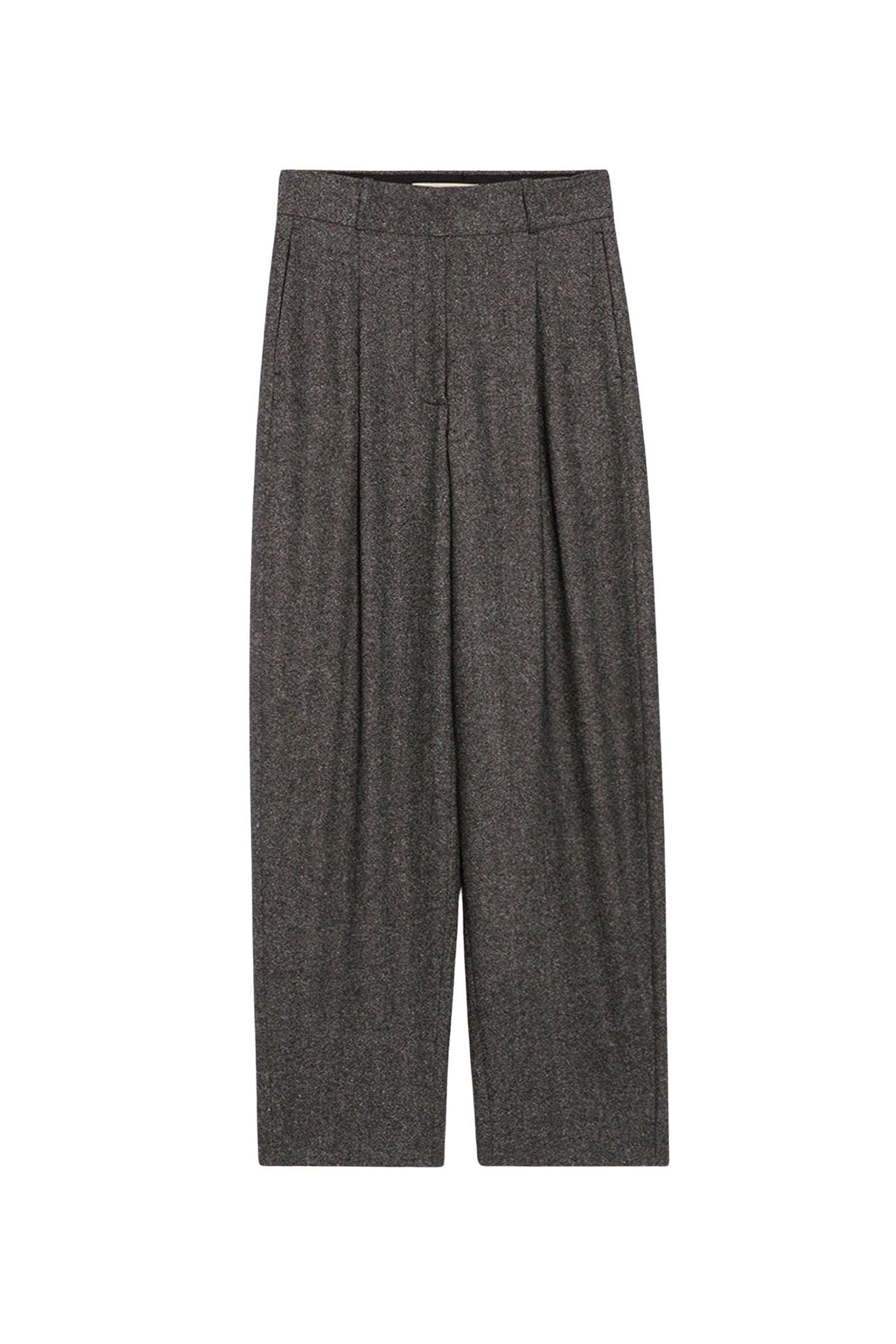 Pantalon David en laine - Anthracite Chiné