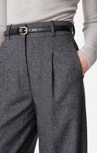 Pantalon David en laine - Anthracite Chiné