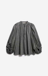 24 QTY NEW // ANTHRACITE CHINE / Blouse Bell - ANTHRACITE CHINE