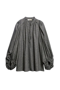 Blouse Bell en laine - Anthracite Chiné