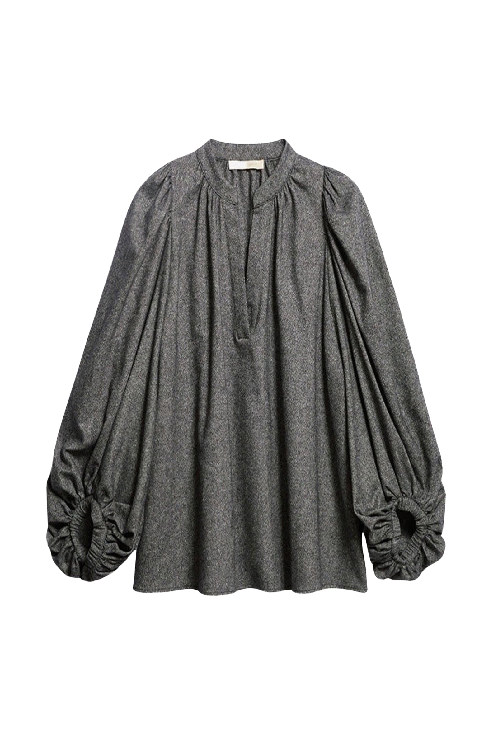 Blouse Bell en laine - Anthracite Chiné