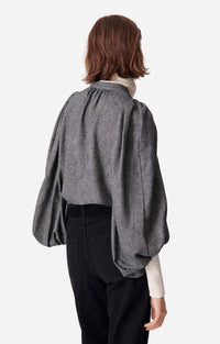 24 QTY NEW // ANTHRACITE CHINE / Blouse Bell - ANTHRACITE CHINE