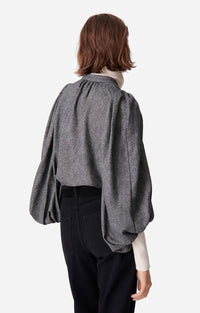 Blouse Bell en laine - Anthracite Chiné