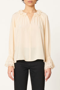 Blouse fluide à broderies anglaises - Silk