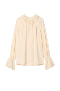 Blouse fluide à broderies anglaises - Silk
