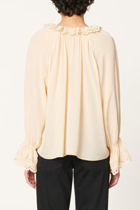 Blouse fluide à broderies anglaises - Silk