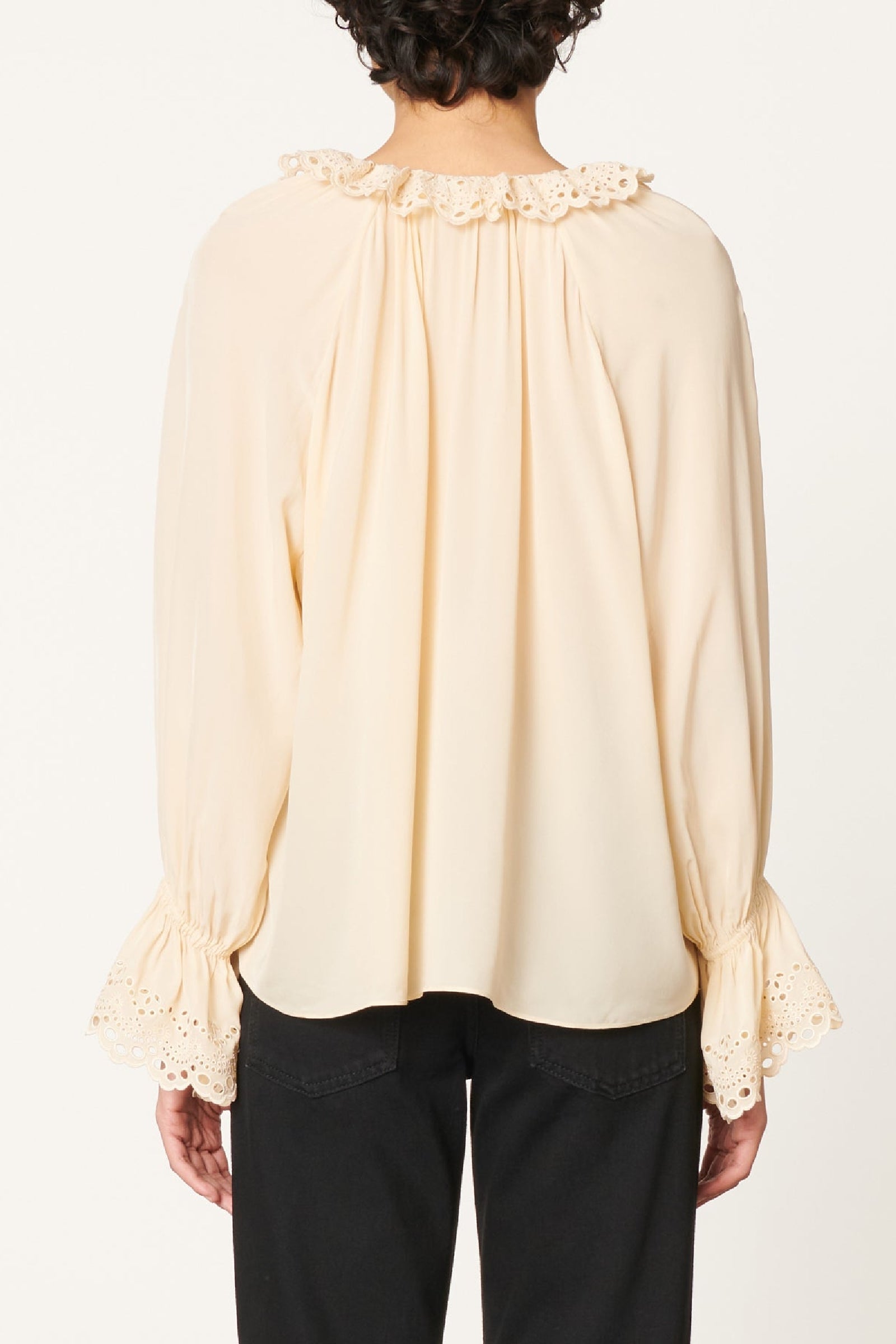 Blouse fluide à broderies anglaises - Silk