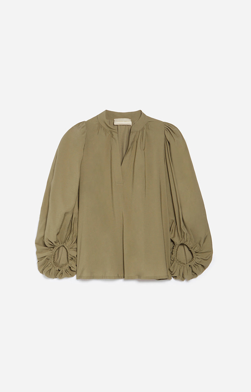 17 QTY NEW // KAKI / Blouse Bell - KAKI