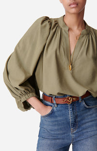 17 QTY NEW // KAKI / Blouse Bell - KAKI