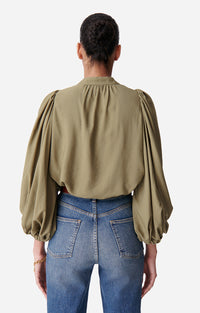 17 QTY NEW // KAKI / Blouse Bell - KAKI