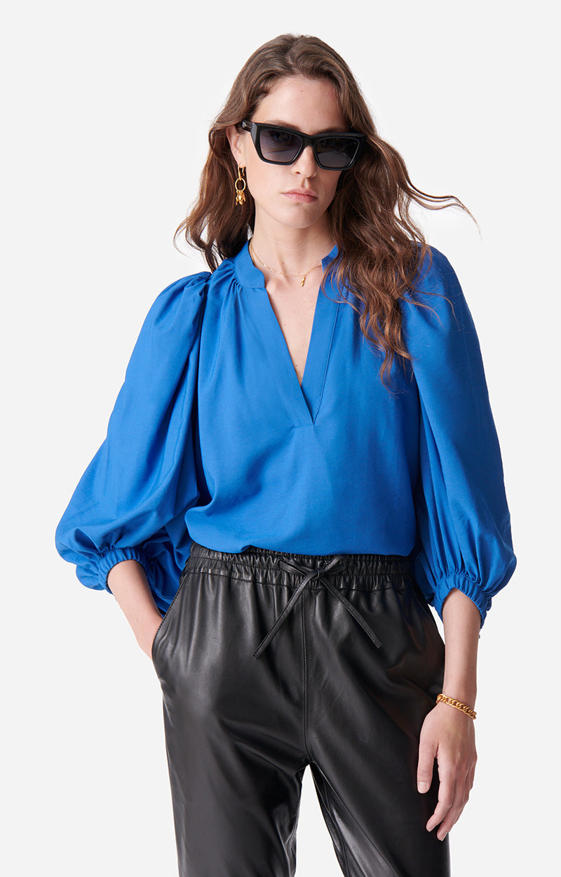25 QTY NEW // BLEU / Blouse Bell - BLEU
