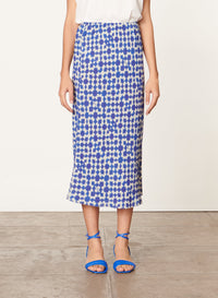 Jupe midi Corail - Bleu