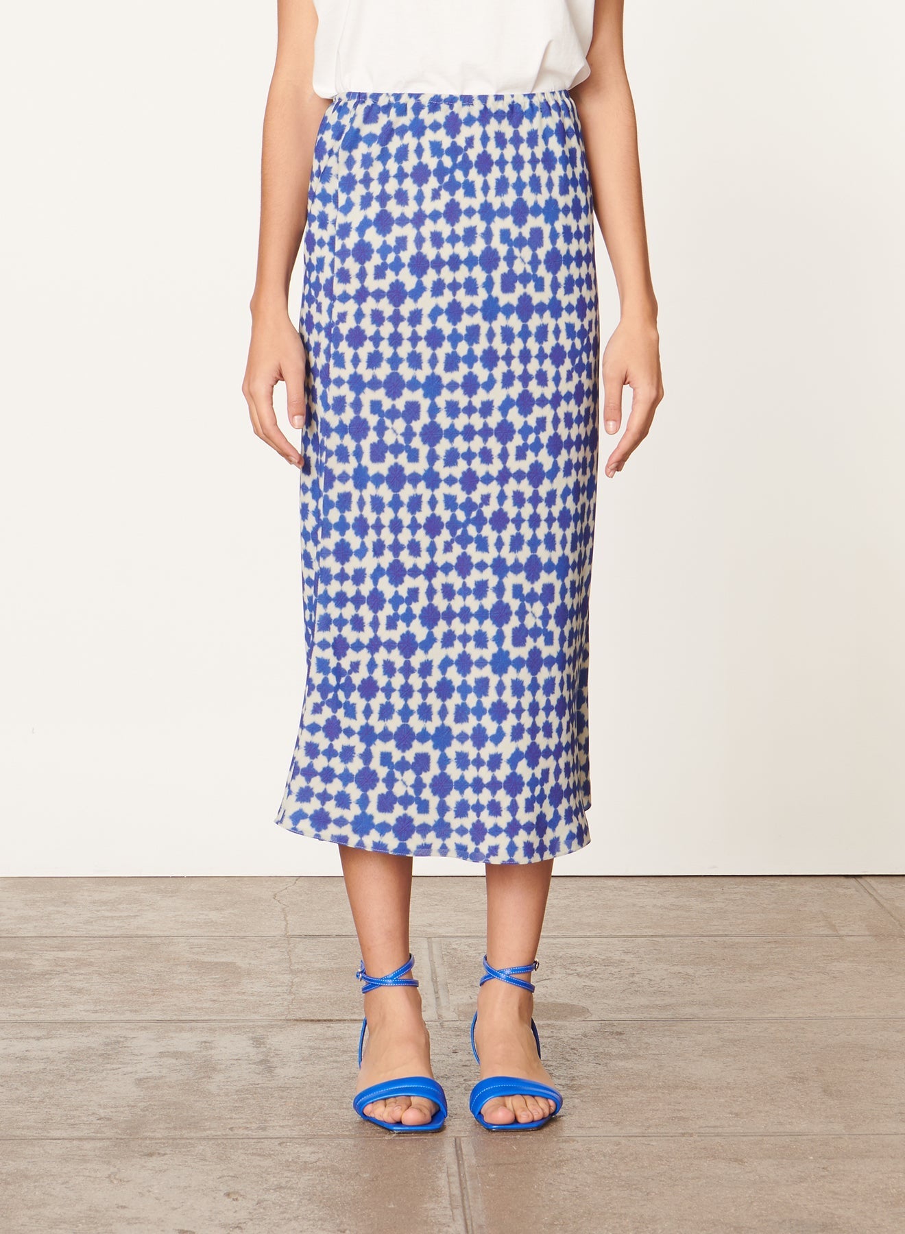 Jupe midi Corail - Bleu