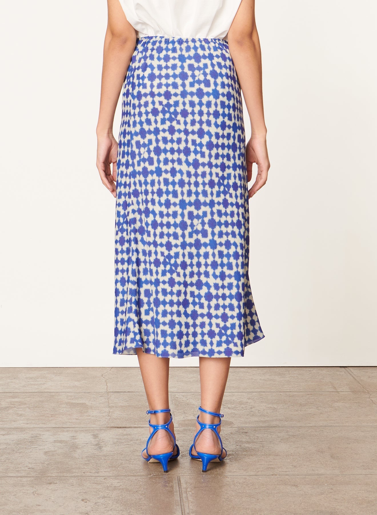 Jupe midi Corail - Bleu