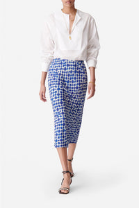 Jupe midi Corail - Bleu