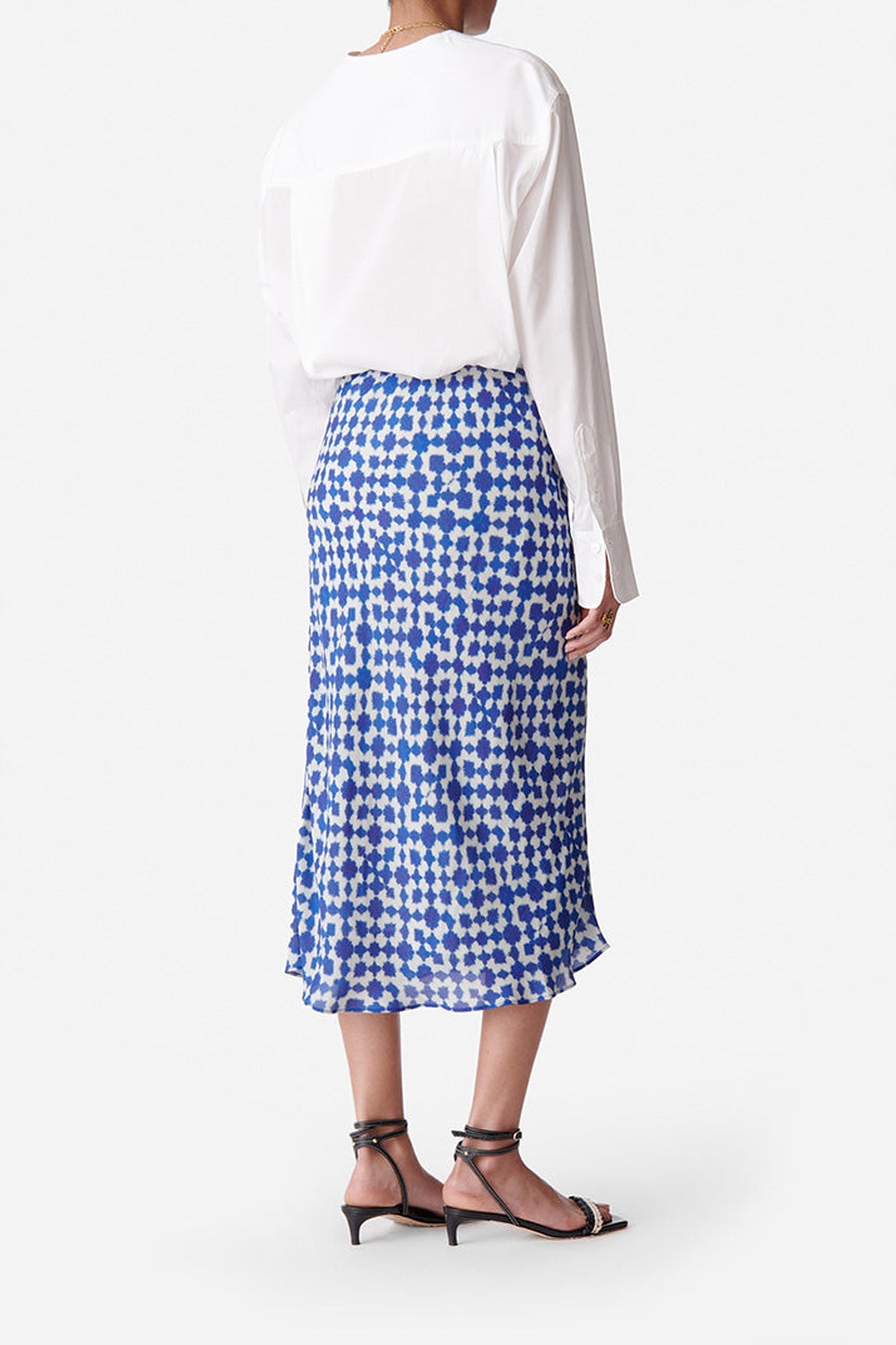 Jupe midi Corail - Bleu