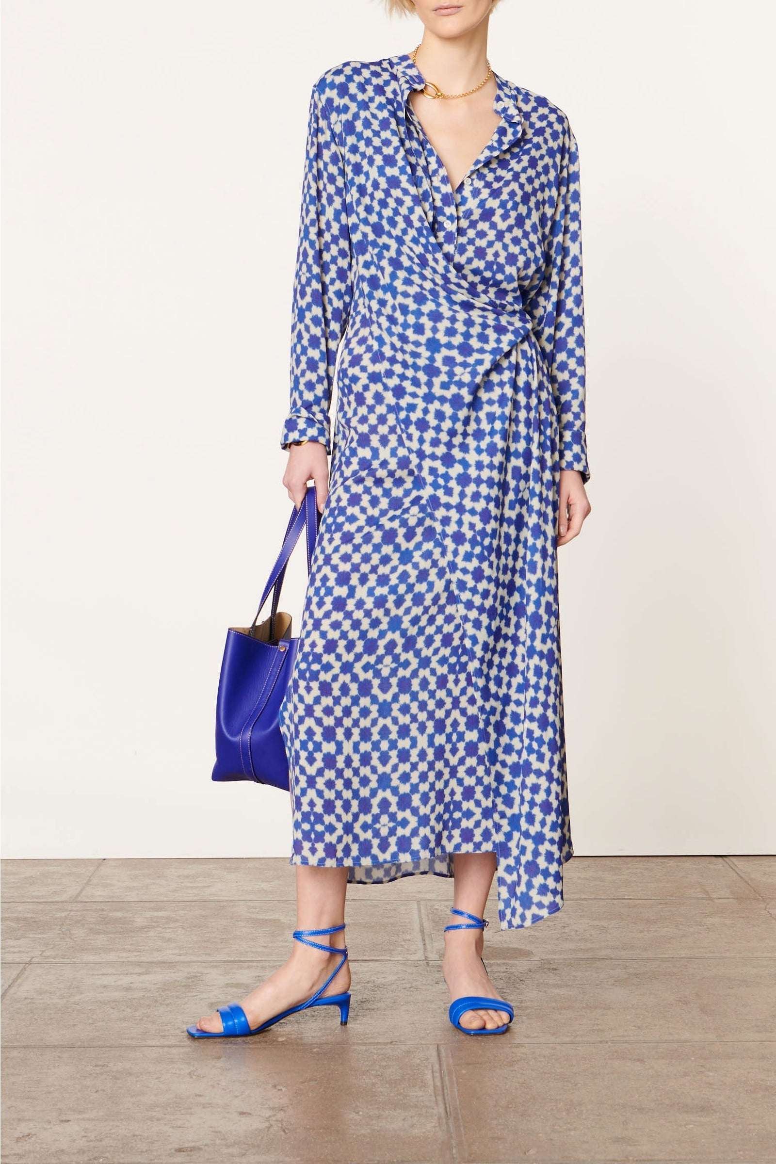 Robe longue Dolmen - Bleu