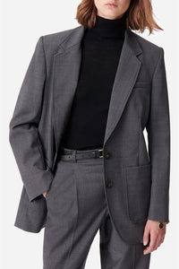 Blazer Bradley en laine mélangée - Anthracite Chiné