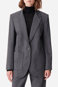 Blazer Bradley en laine mélangée - Anthracite Chiné
