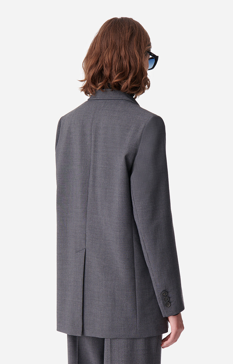 Blazer Bradley en laine mélangée - Anthracite Chiné