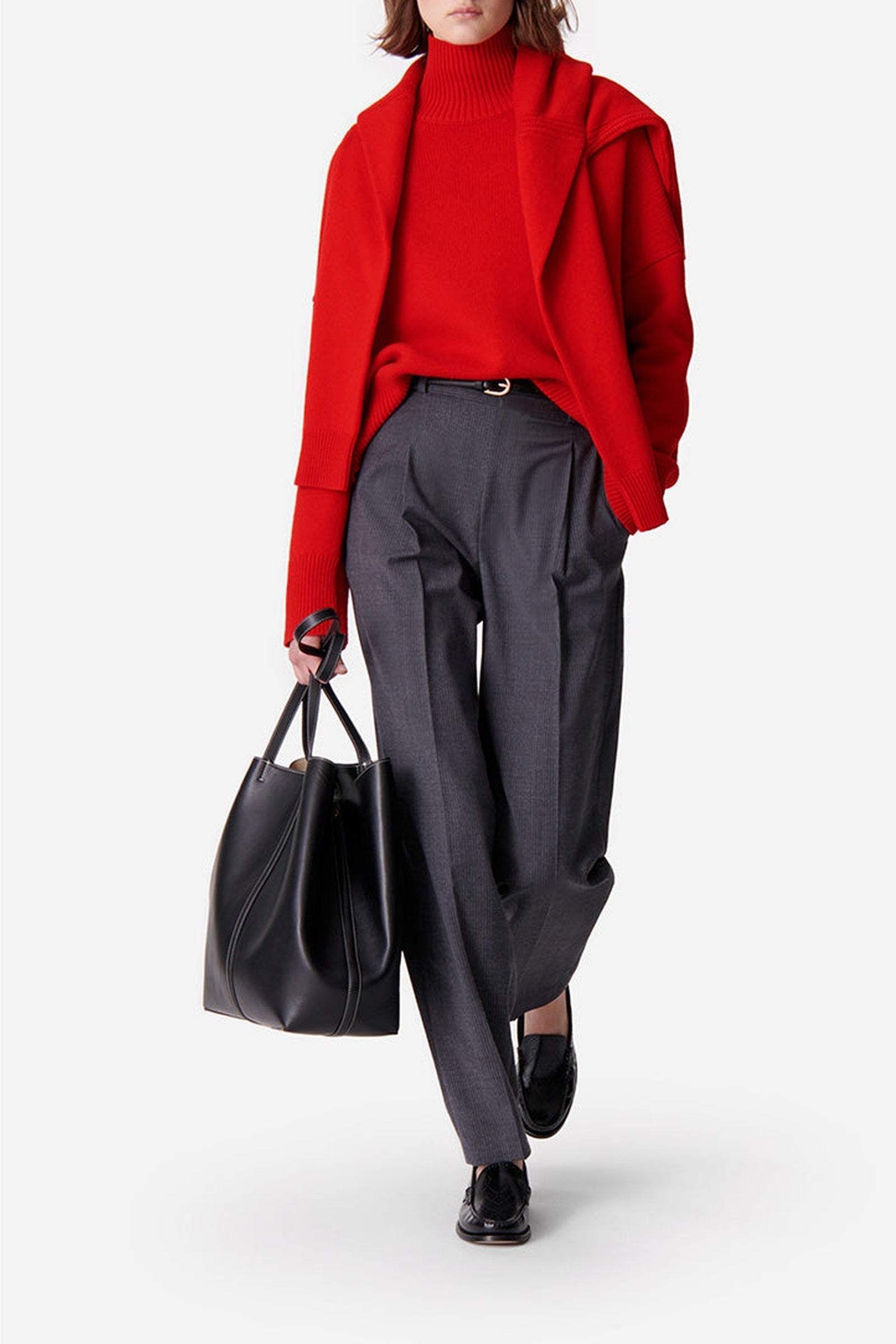 Pantalon Dude en laine mélangée - Anthracite Chiné