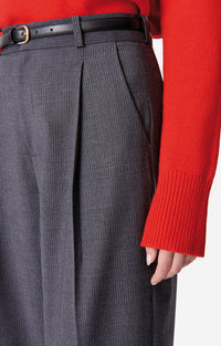Pantalon Dude en laine mélangée - Anthracite Chiné