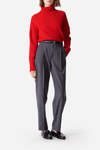 Pantalon Dude en laine mélangée - Anthracite Chiné