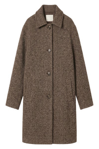 RECO : 230 // Manteau Didier en laine - Chocolat
