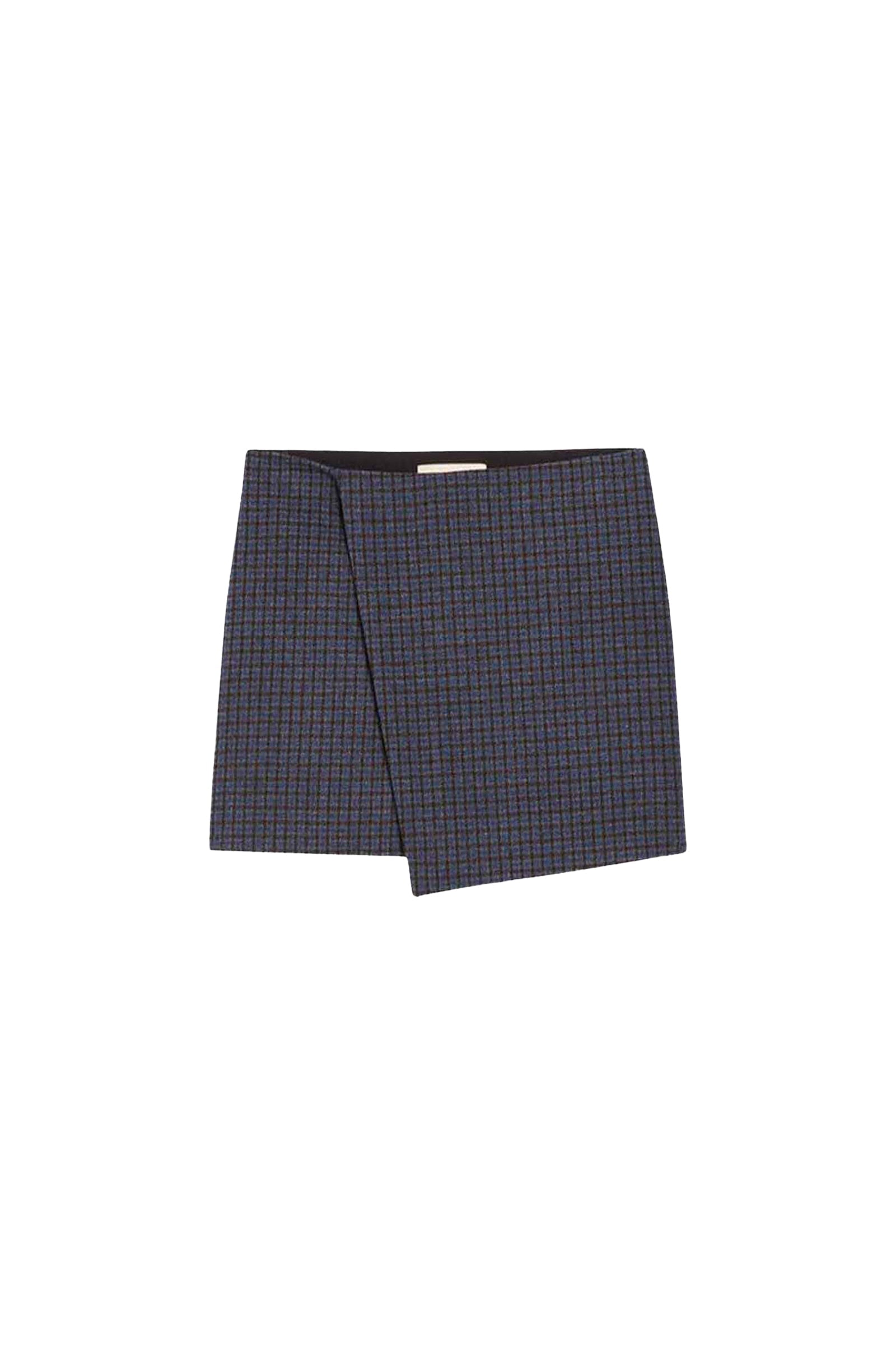 Jupe courte Bartha en laine - Marine