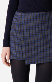 Jupe courte Bartha en laine - Marine