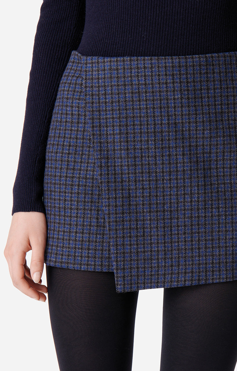 Jupe courte Bartha en laine - Marine