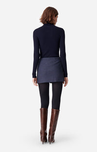 Jupe courte Bartha en laine - Marine