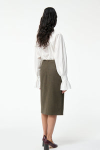 Felindra wool skirt - Khaki