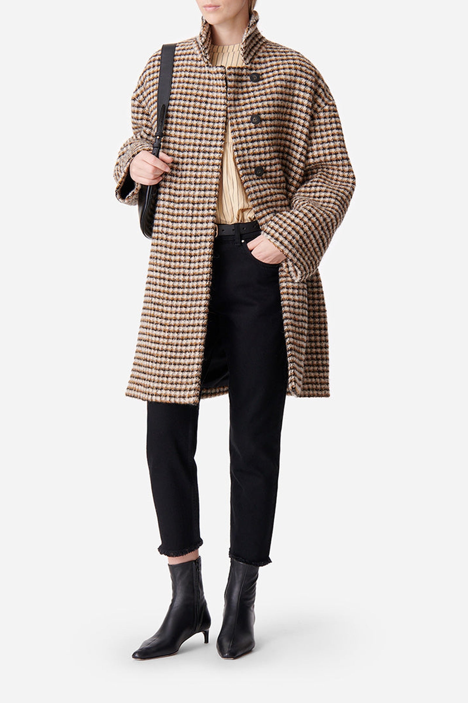 Manteau Maguelone en laine mélangée - Multicolore