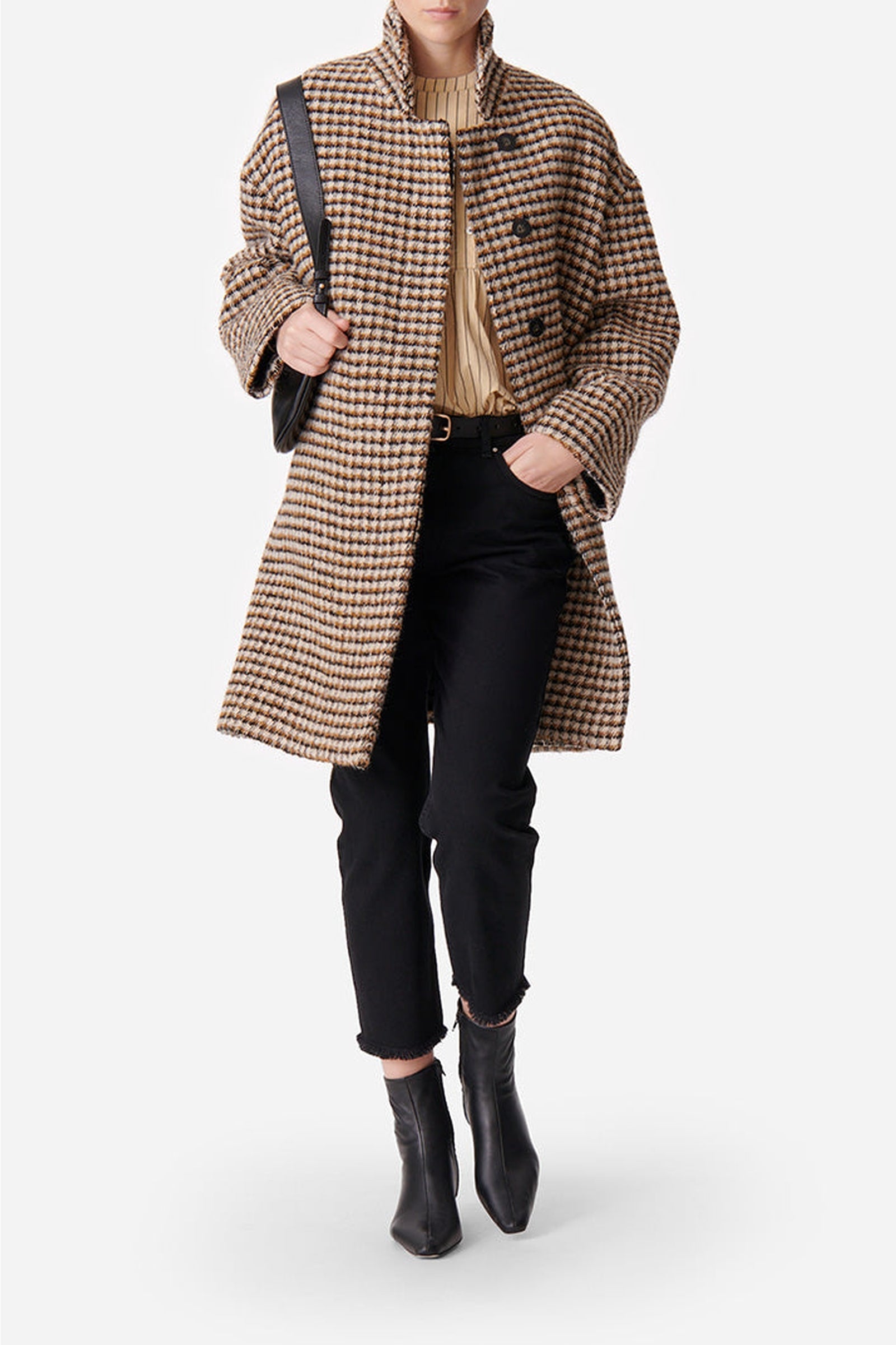 Manteau Maguelone en laine mélangée - Multicolore