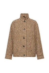 RECO : 130 // Veste à col montant et motif pied-de-poule - Multicolore