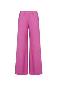 Pantalon droit en satin - Rose
