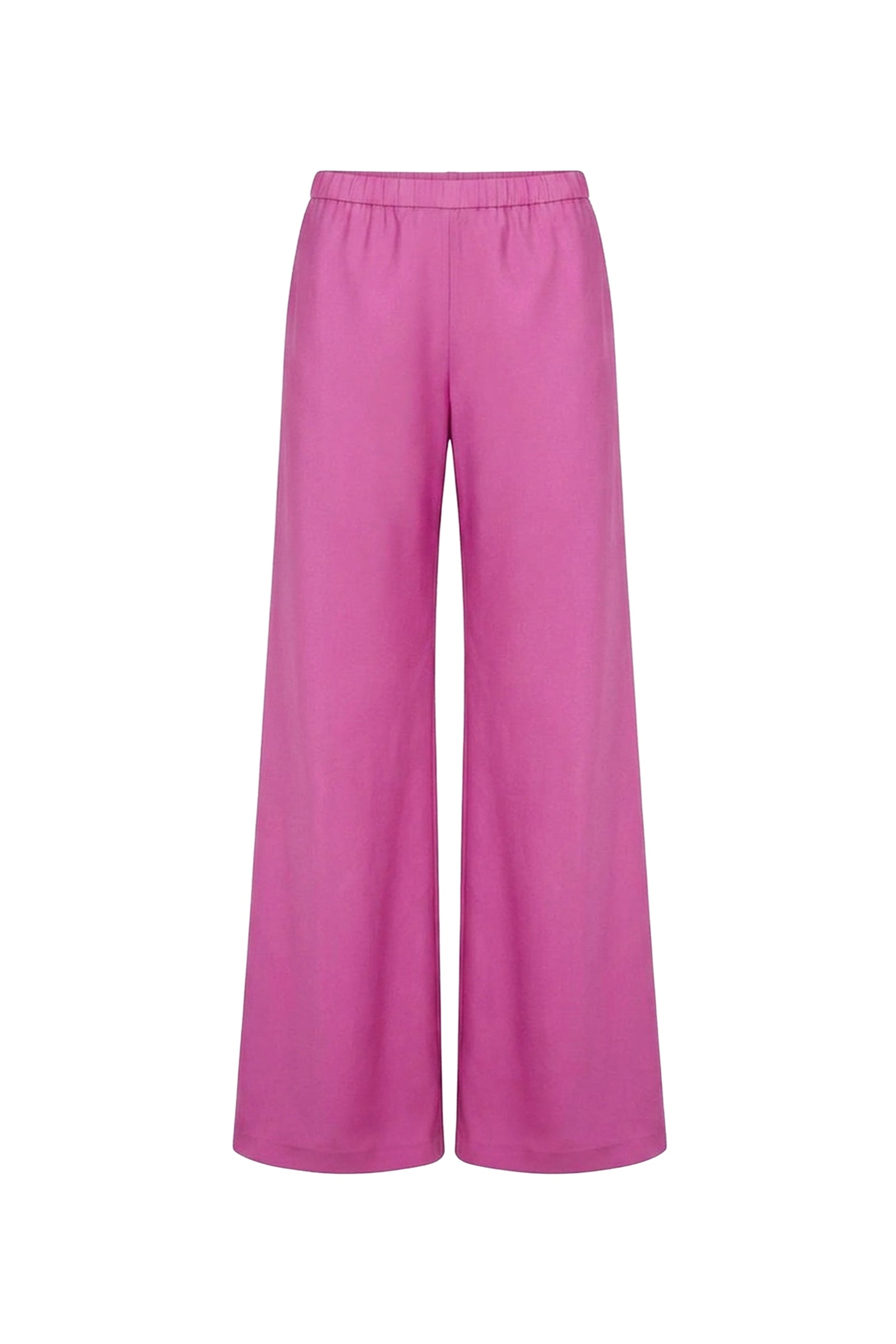 Pantalon droit en satin - Rose