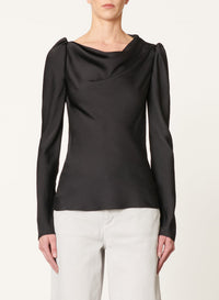 Blouse Dalma col bateau - Noir