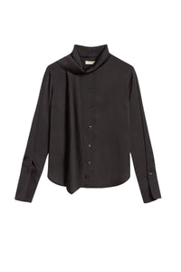 Chemise Filipina en satin - Noir